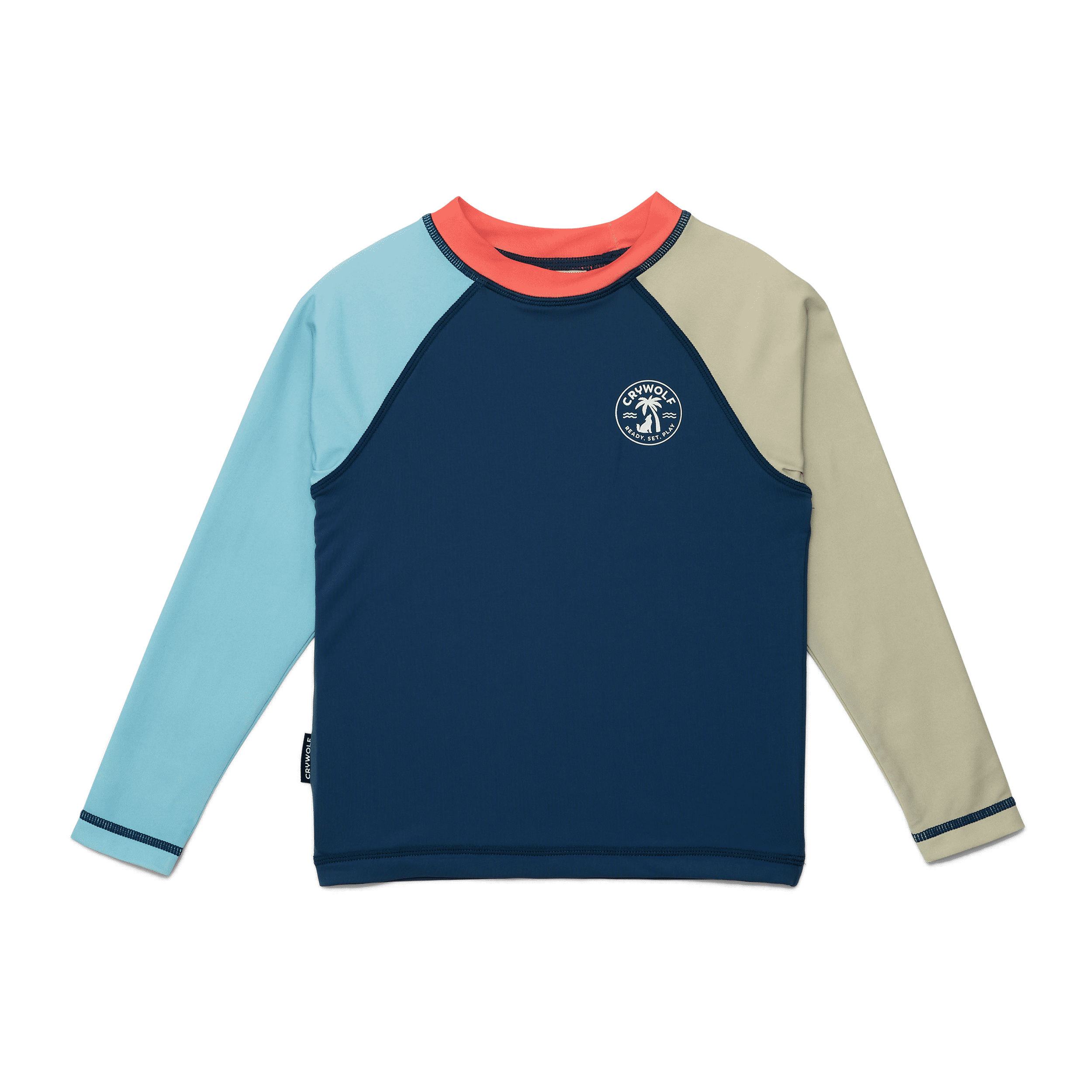 Long Sleeve Rash Vest - Ocean Colour Block