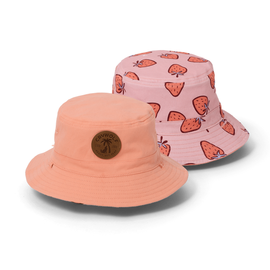 Reversible Bucket Hat - Strawberry Splash