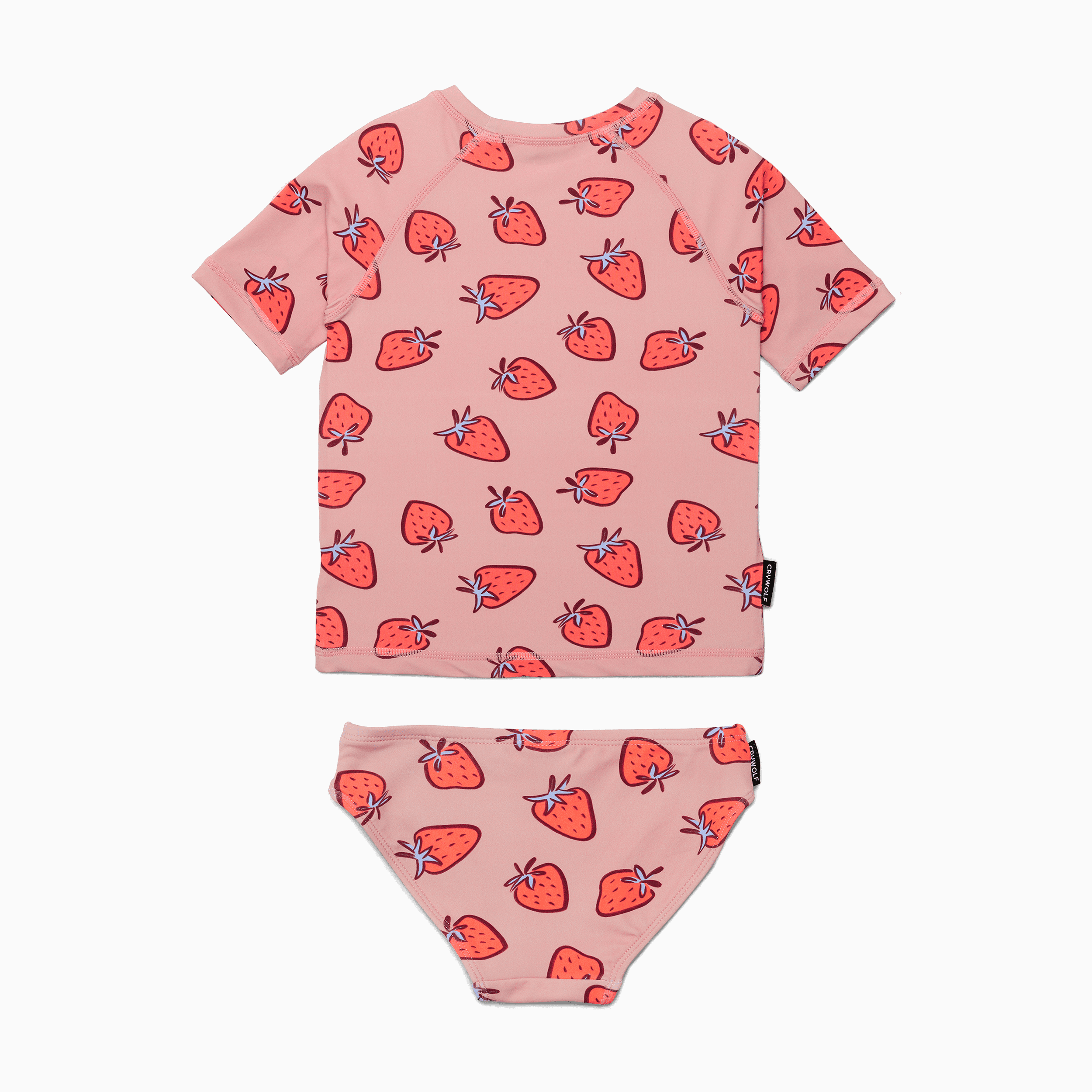 Short Sleeve Rash Suit Set - Strawberry Splash