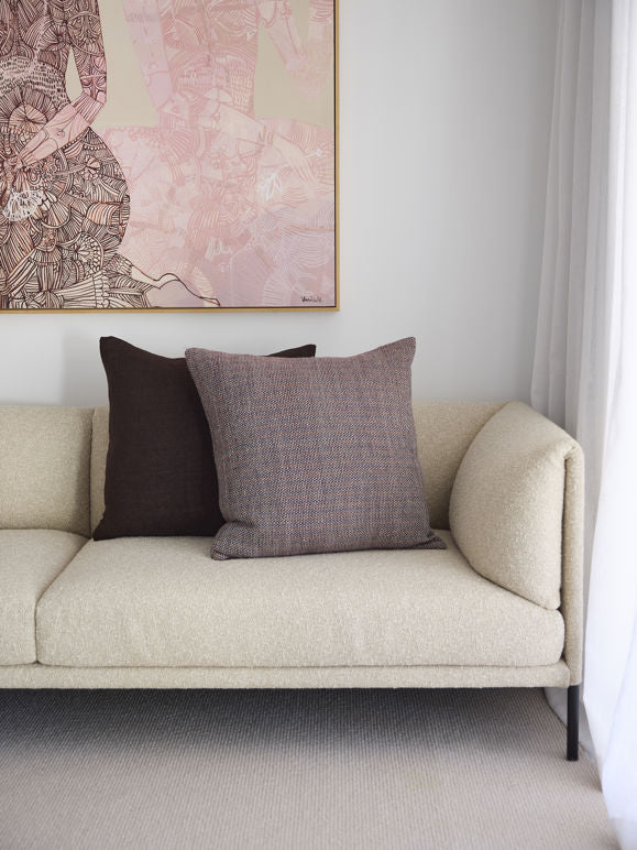 Misto Cushion Cover Navy & Persimmon