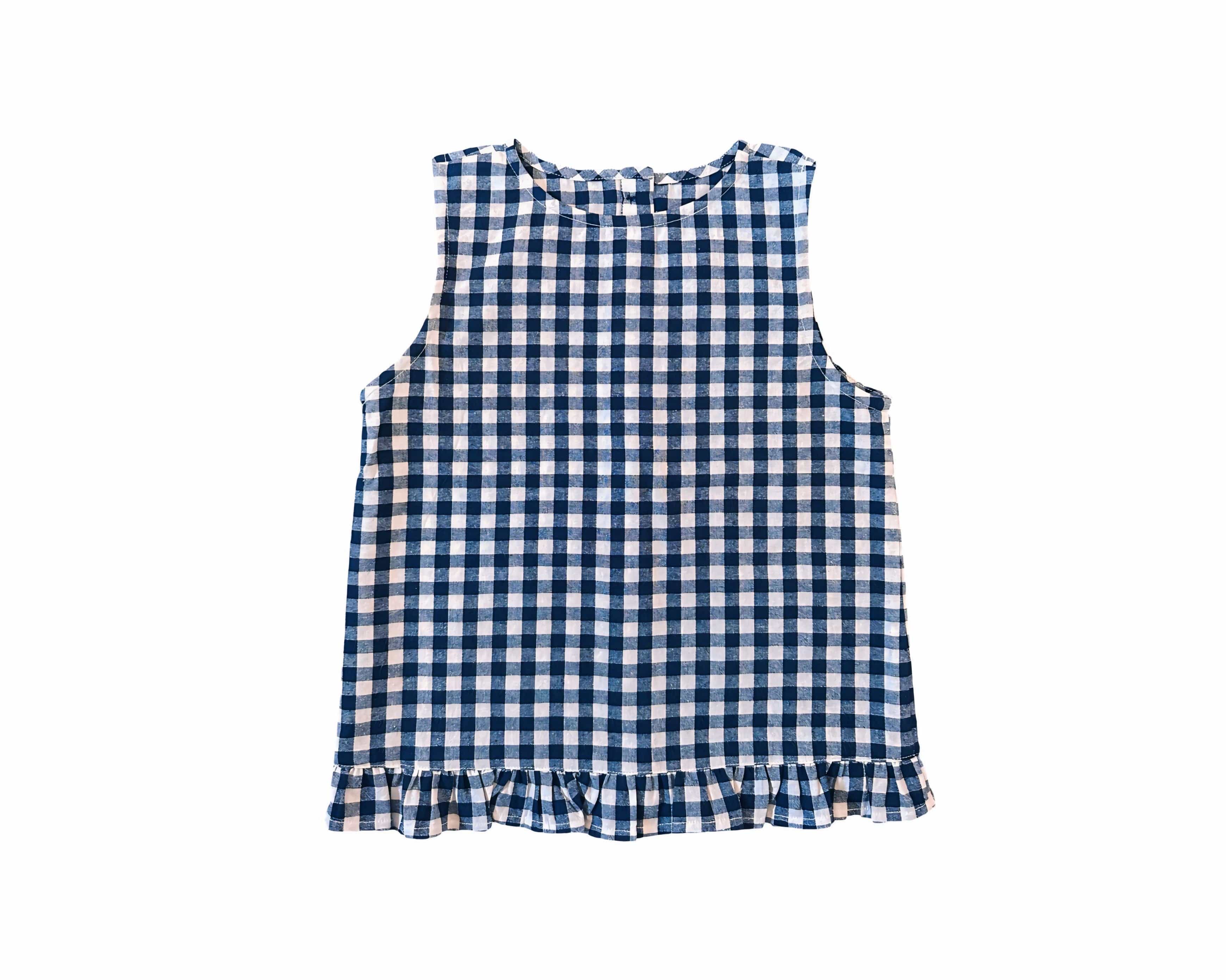 Bonnie cami top - Navy/White Gingham
