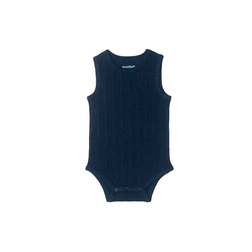 Woolbabe Organic Cotton/Merino Singletsuit - Tekapo Marl