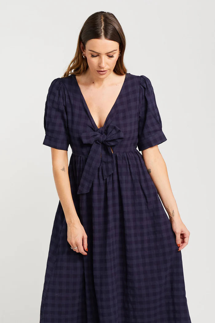 Dazzling Dress - Navy Check