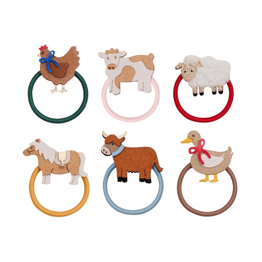 Fun farm mini hair ties