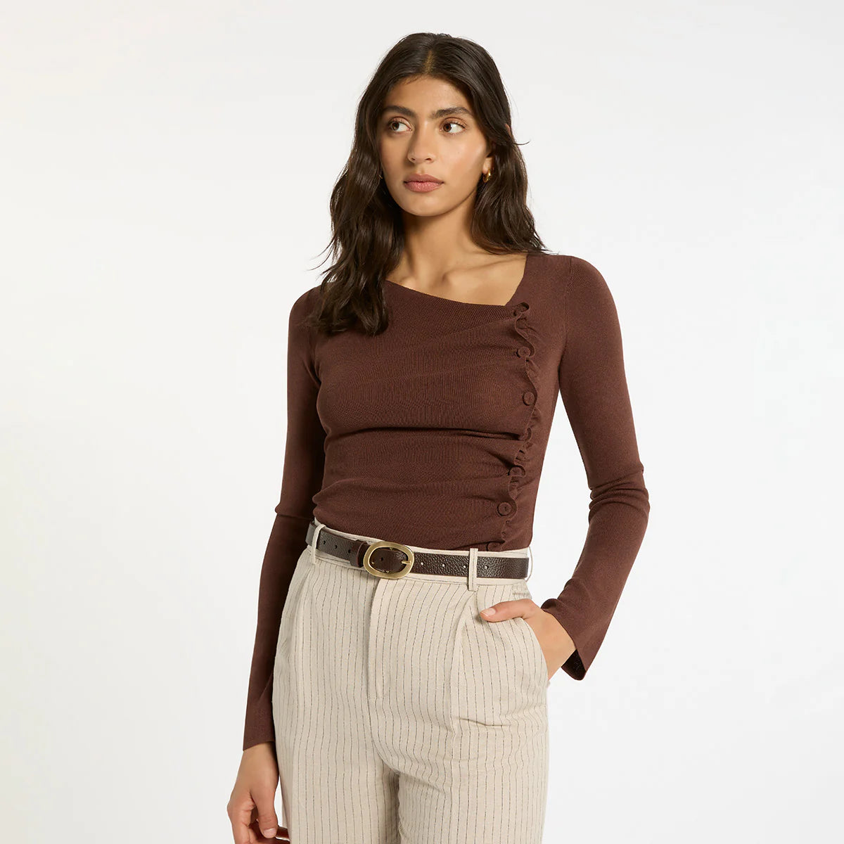 Nocturne Belt - Choc/Gold