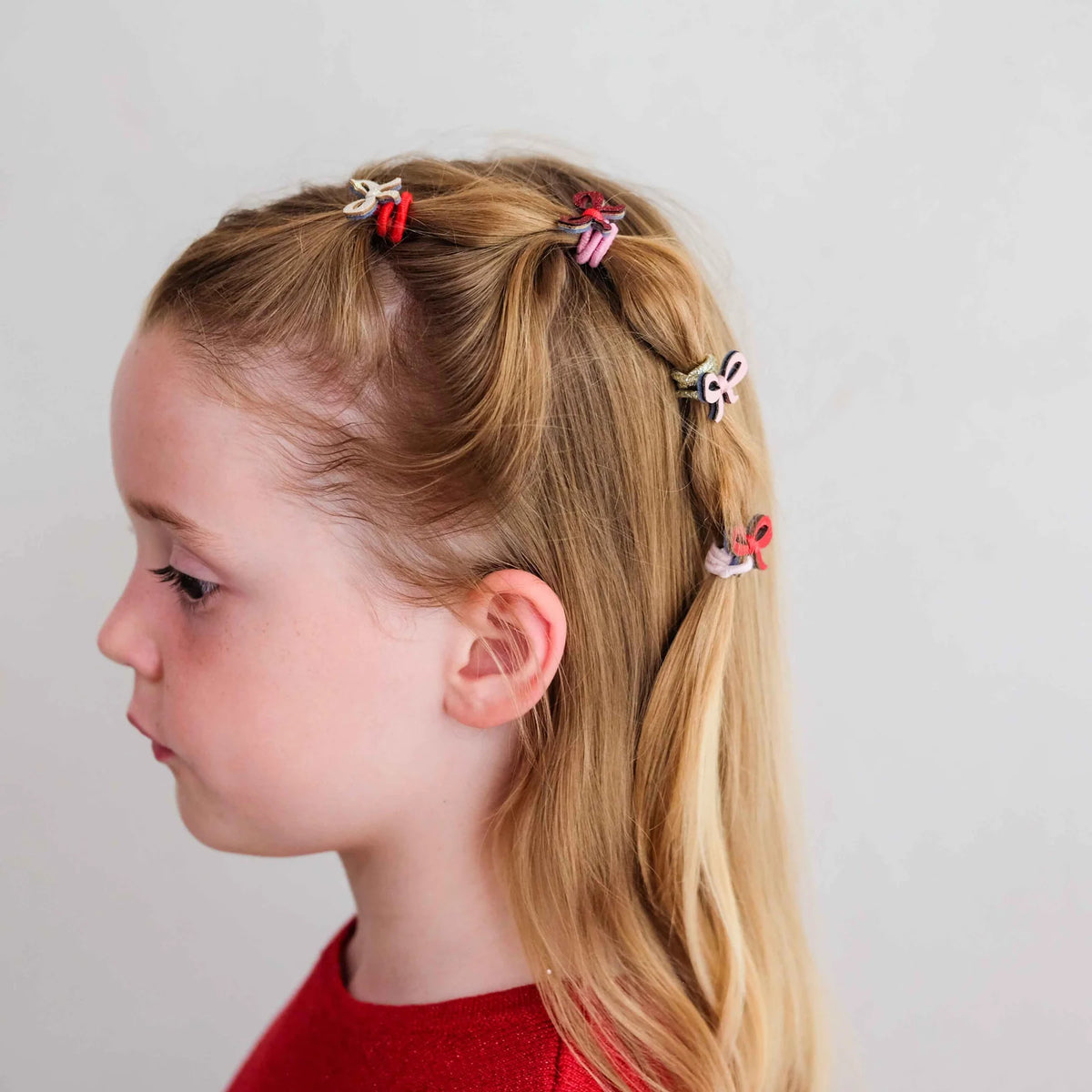 Cutesy bow mini hair ties
