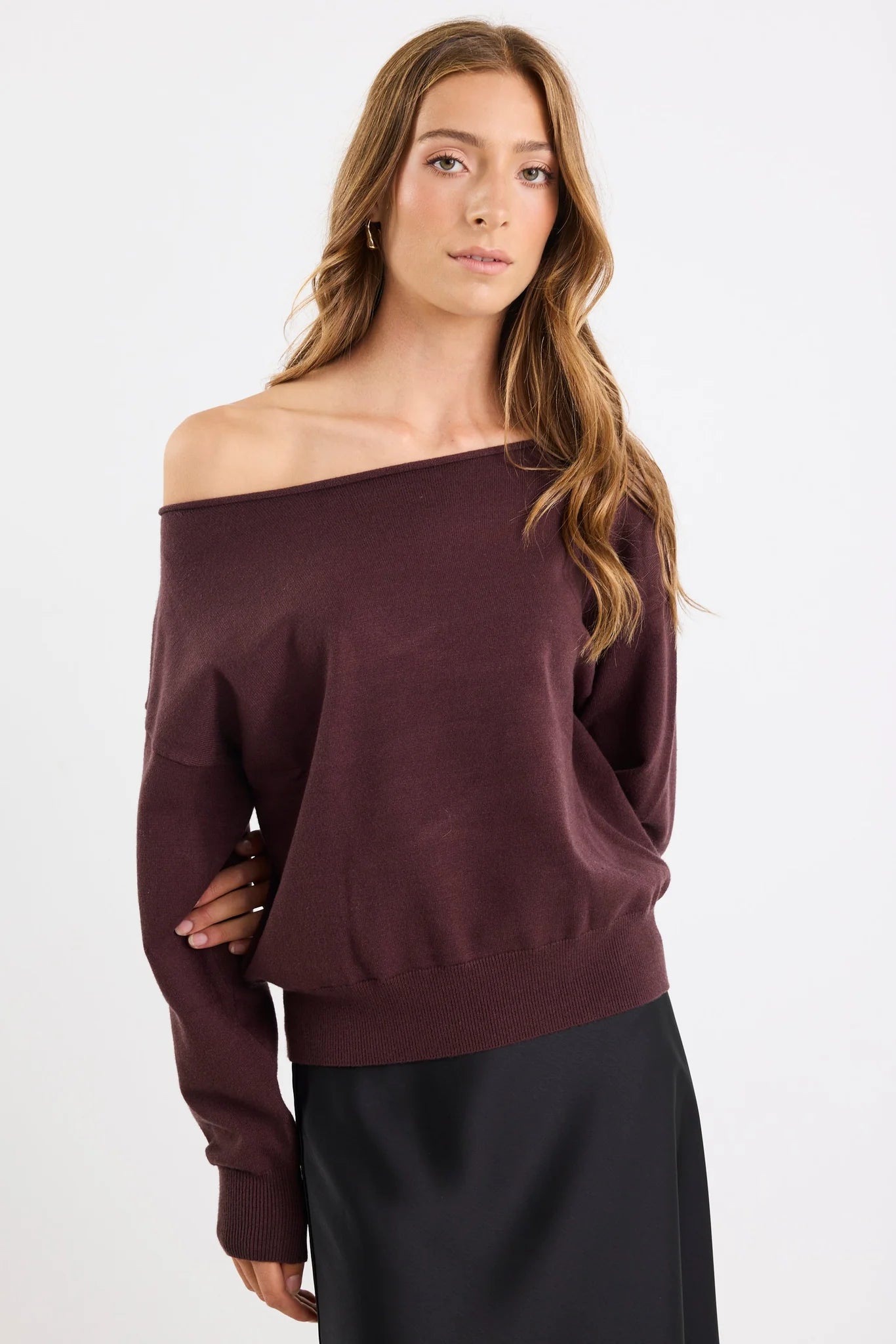 Incentive Chocolate Boatneck Jumper