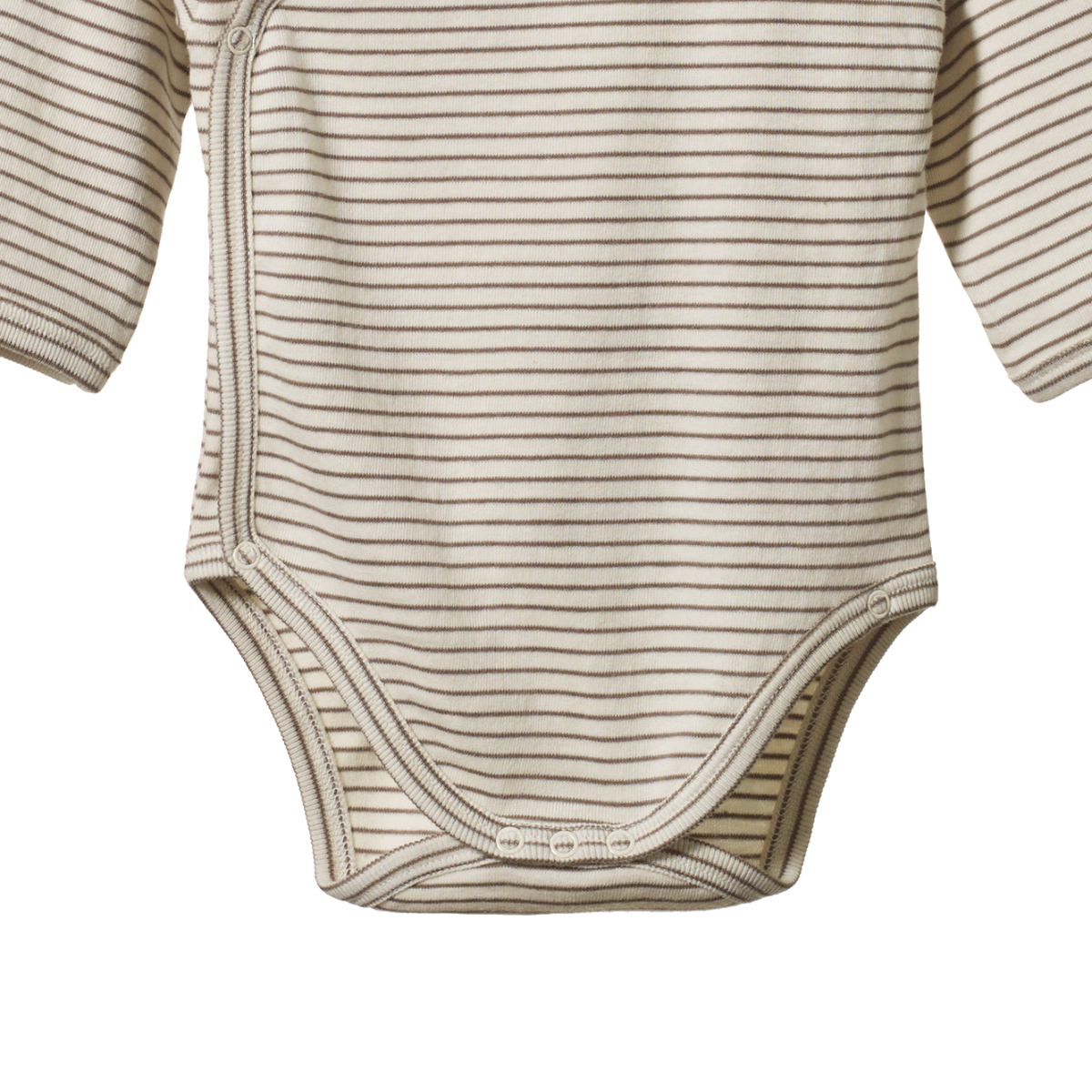 Kimono Bodysuit - MUSHROOM PINSTRIPE