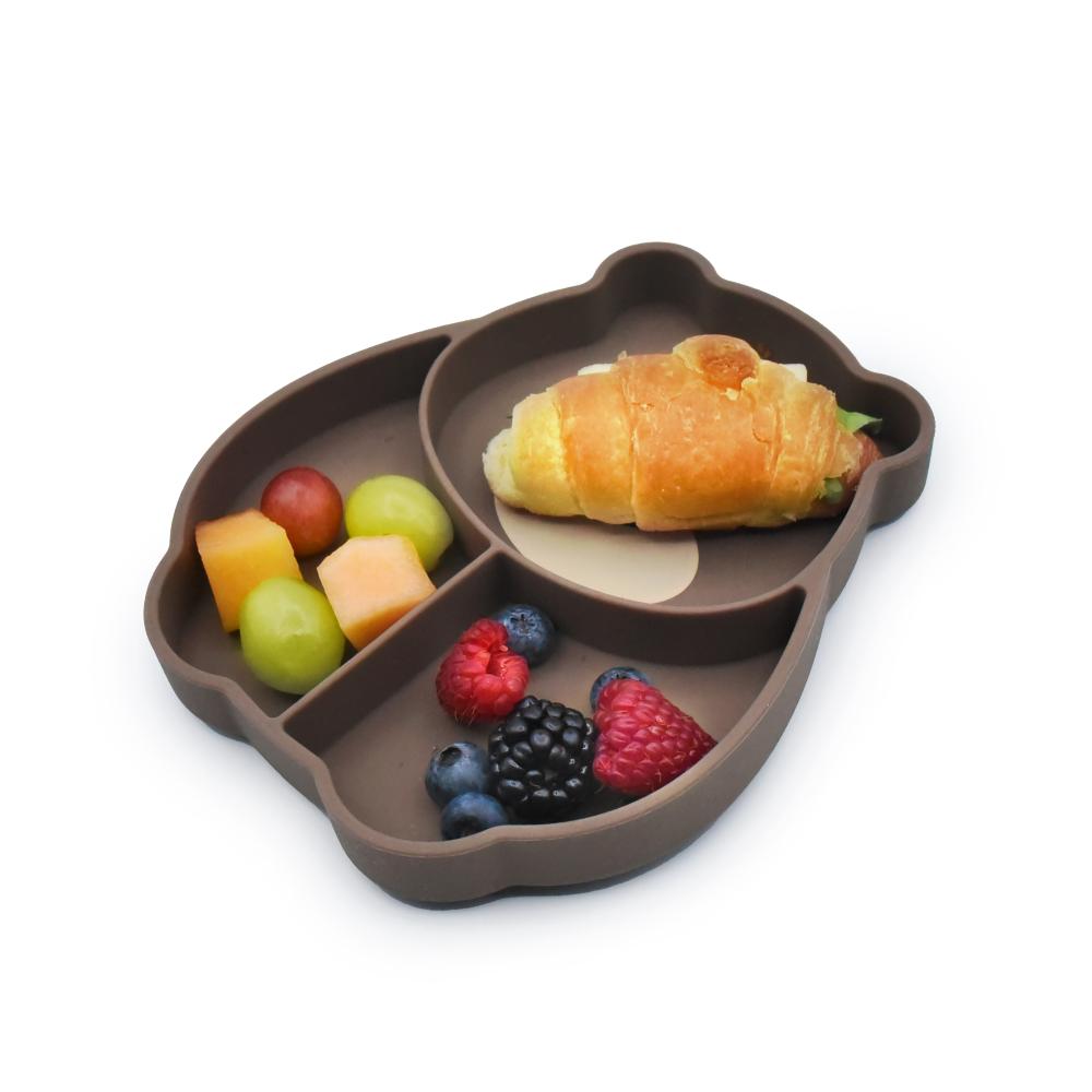 Melii Silicone Divided Suction Plate -  Bear