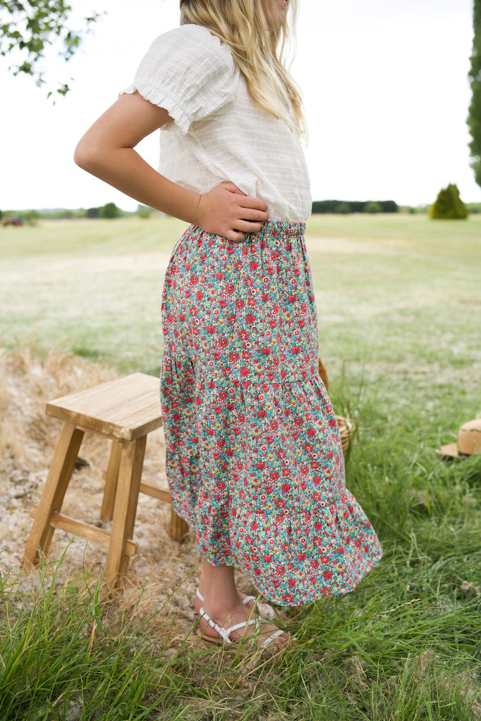 Floral skirt nz sale