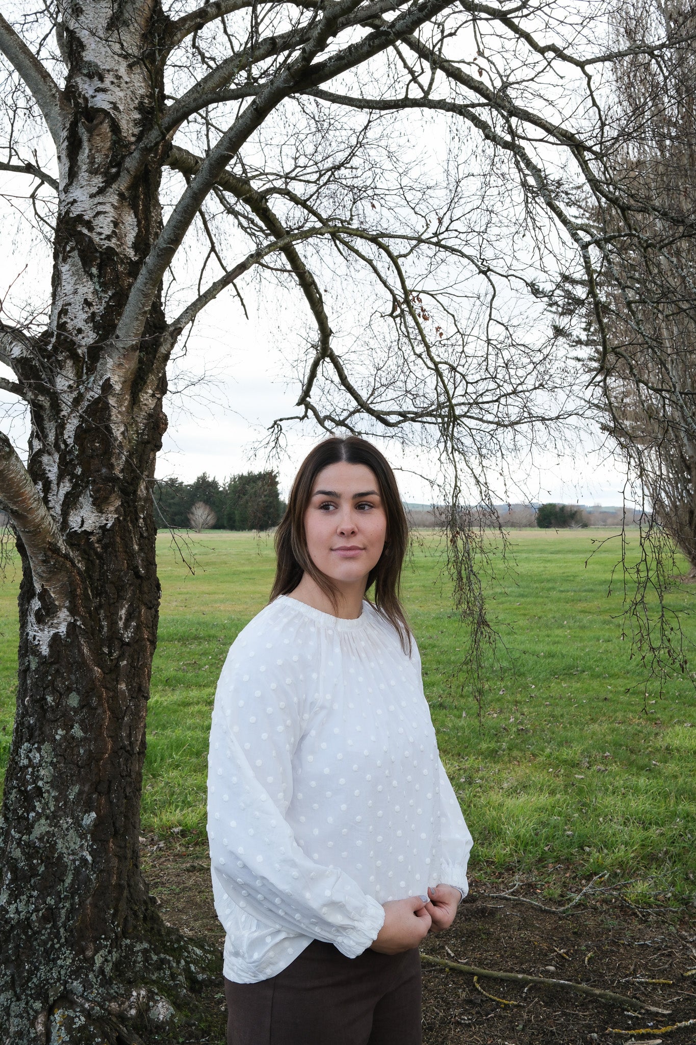 Poppy Blouse - White spot