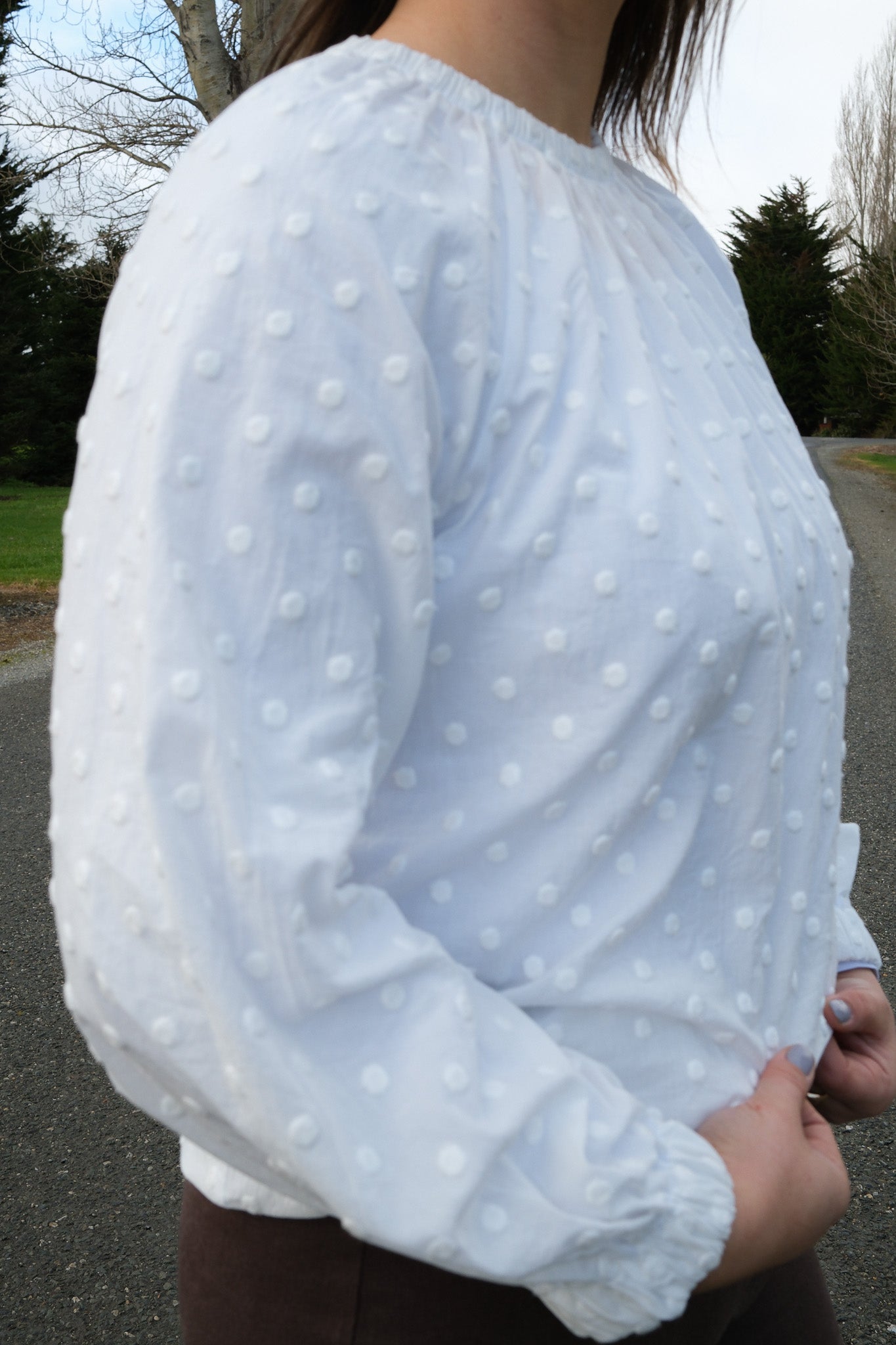 Poppy Blouse - White spot