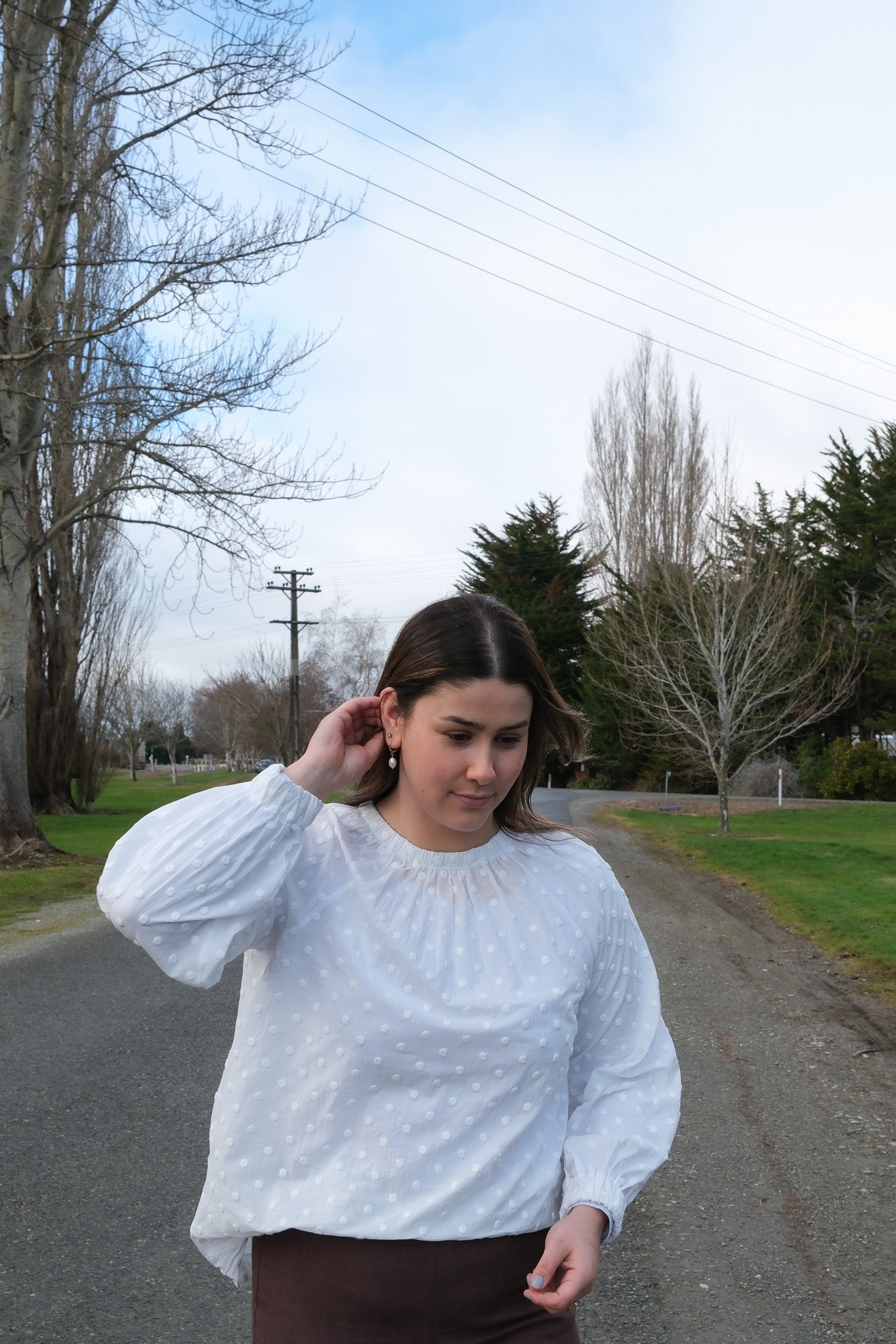 Poppy Blouse - White spot