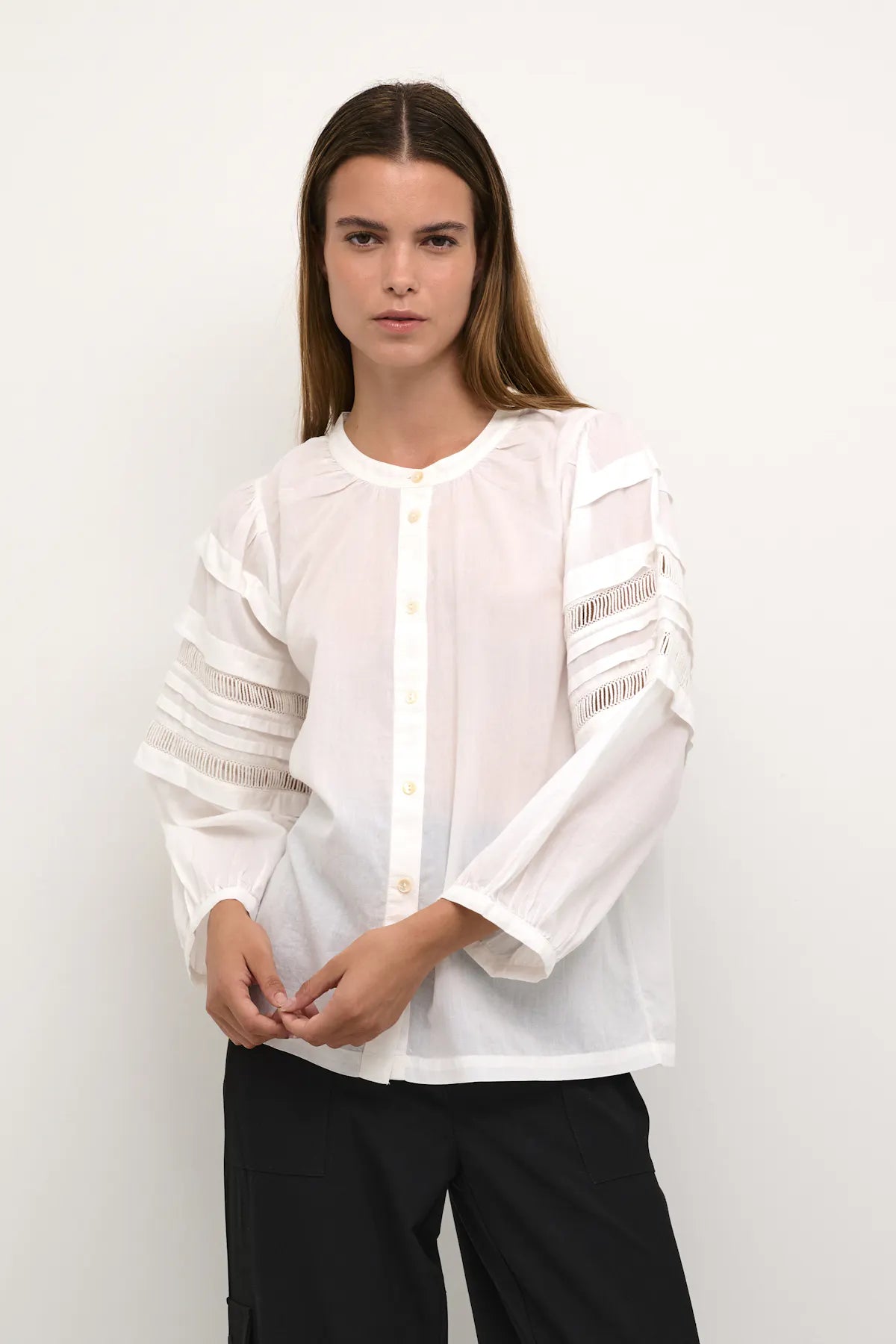 OMMIKB BLOUSE - BRIGHT WHITE