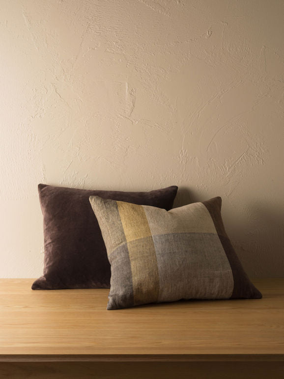 Cotton Velvet Cushion Cover - Henna