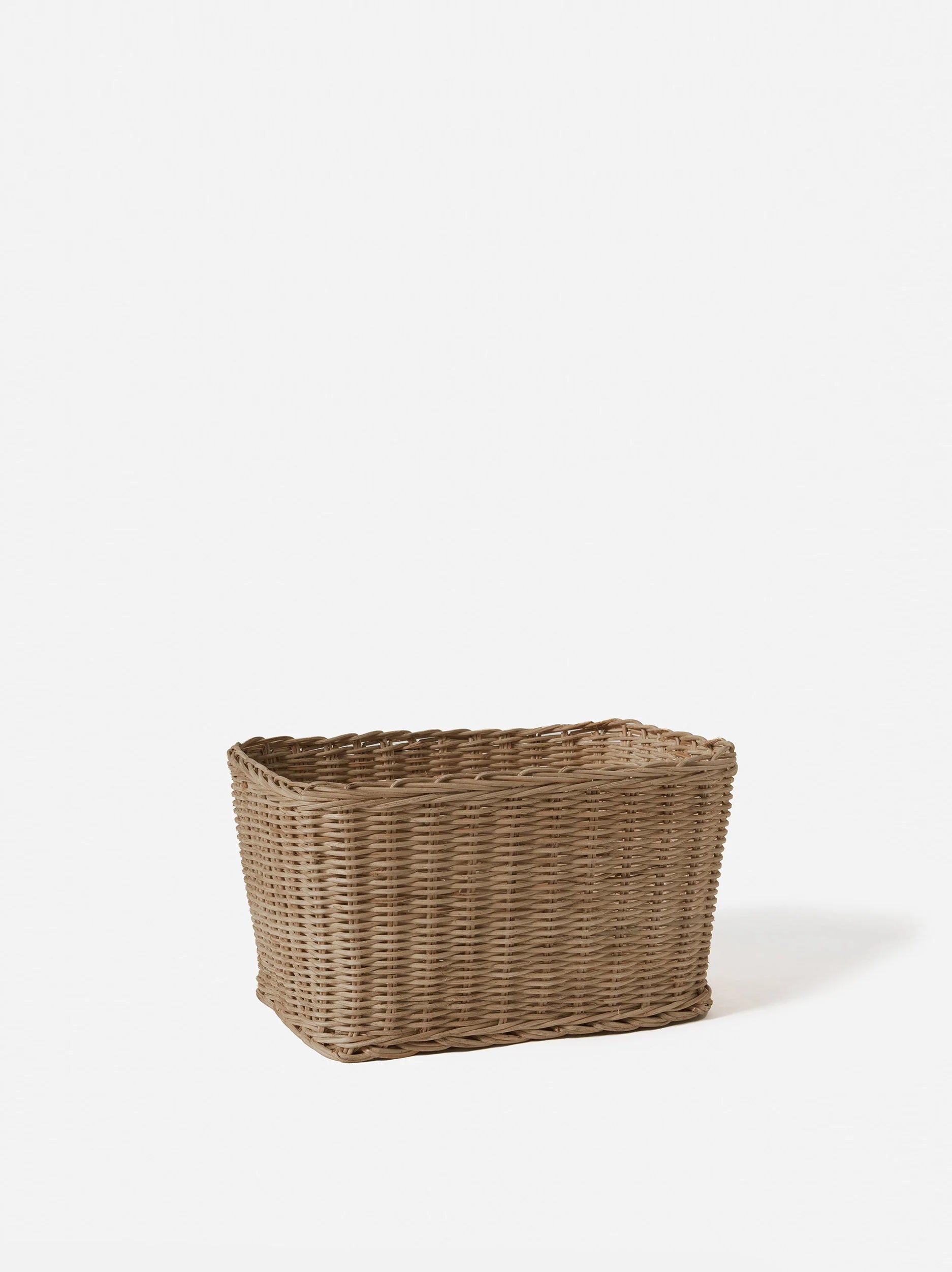 Rectangle Rattan Basket Brown - Extra small