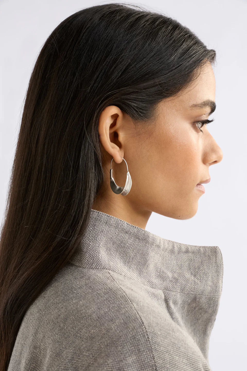 Siita Hoop Earring- Silver