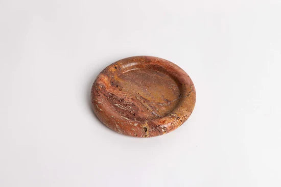 Bay Round Tray - Burnt Travertine