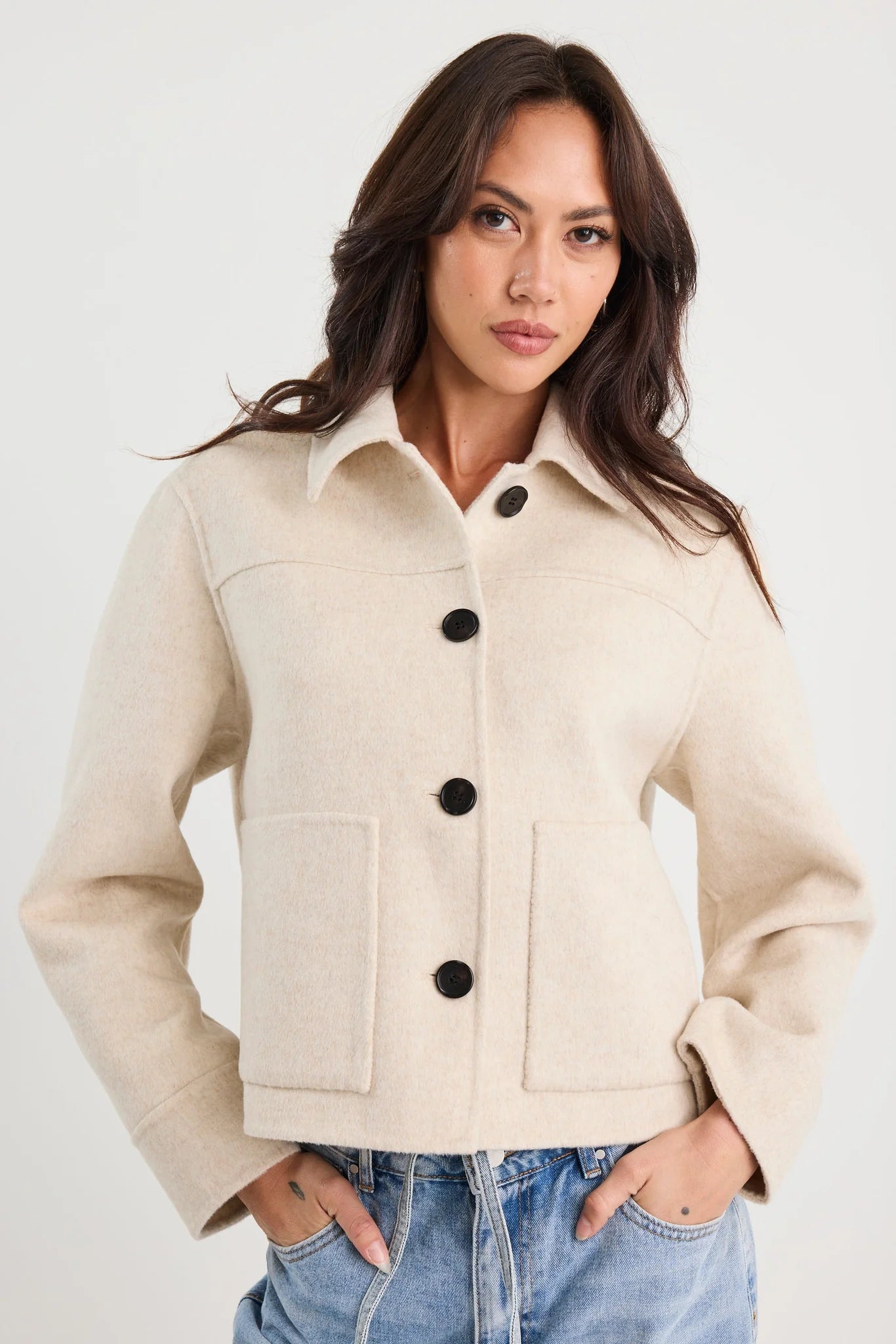Ranger Oat Marle Wool Blend Soft Jacket