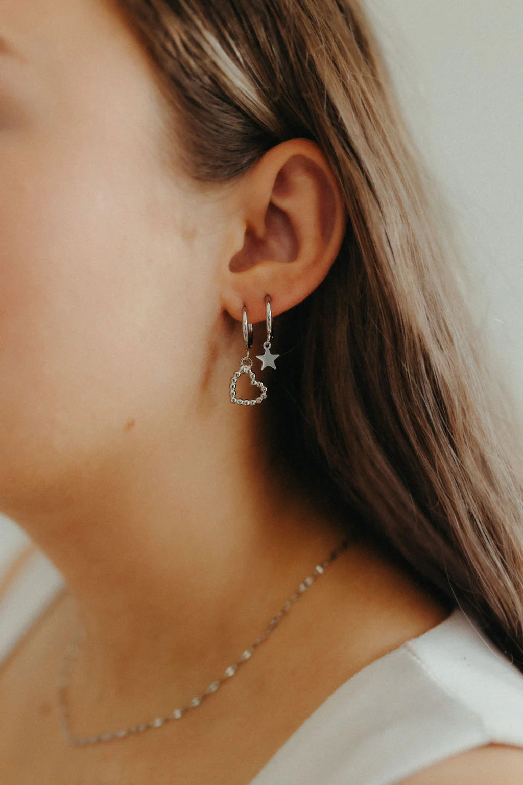 MINI STAR HOOP EARRINGS