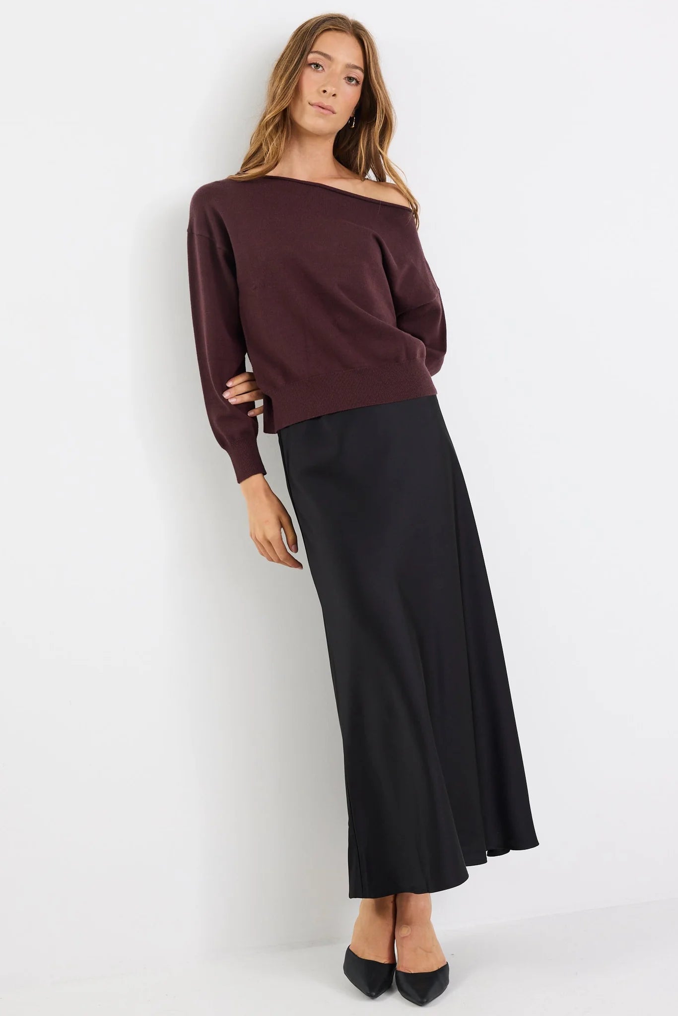 Incentive Chocolate Boatneck Jumper