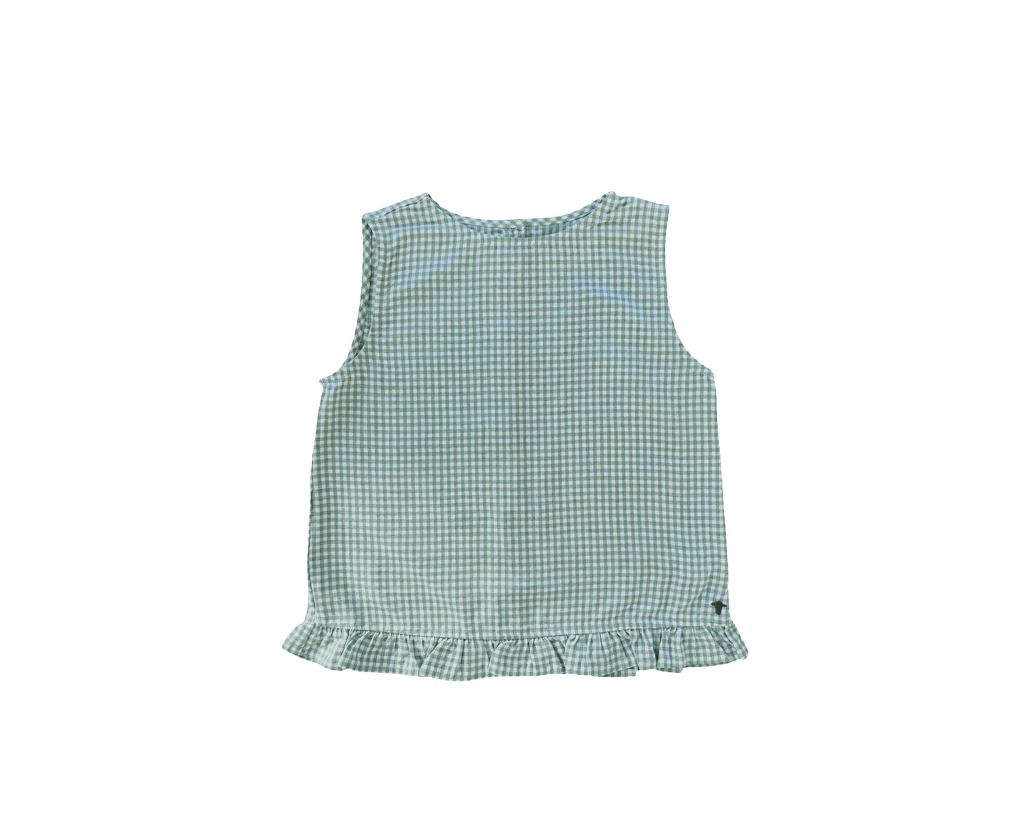 Bonnie cami top - Green/White Gingham