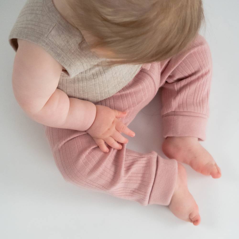 Woolbabe Merino/Organic Cotton Relaxed Pants - Daydream Collection - Dusk Marl