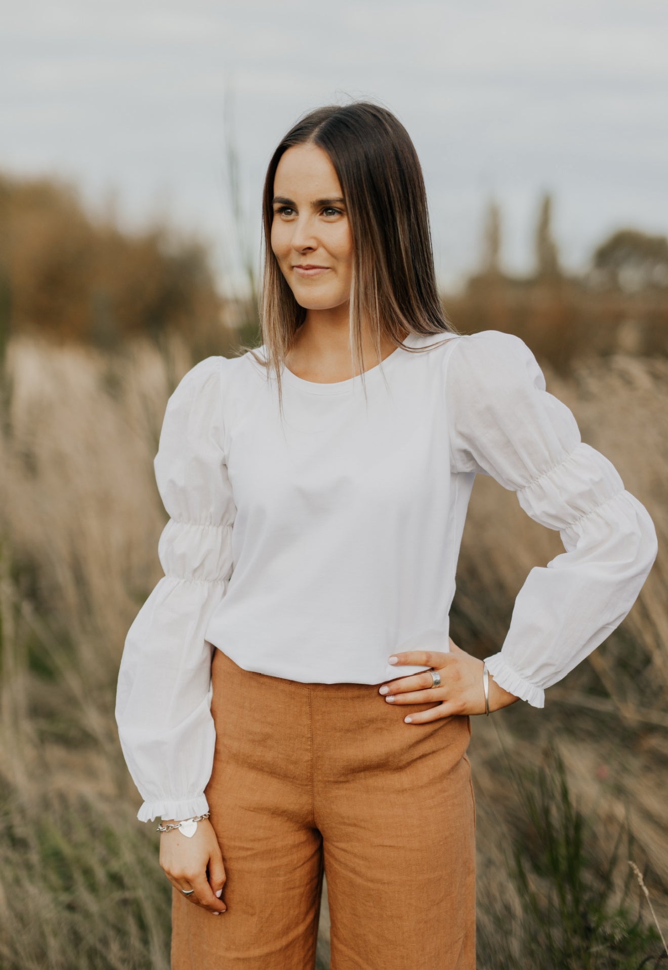 Victoria top in white