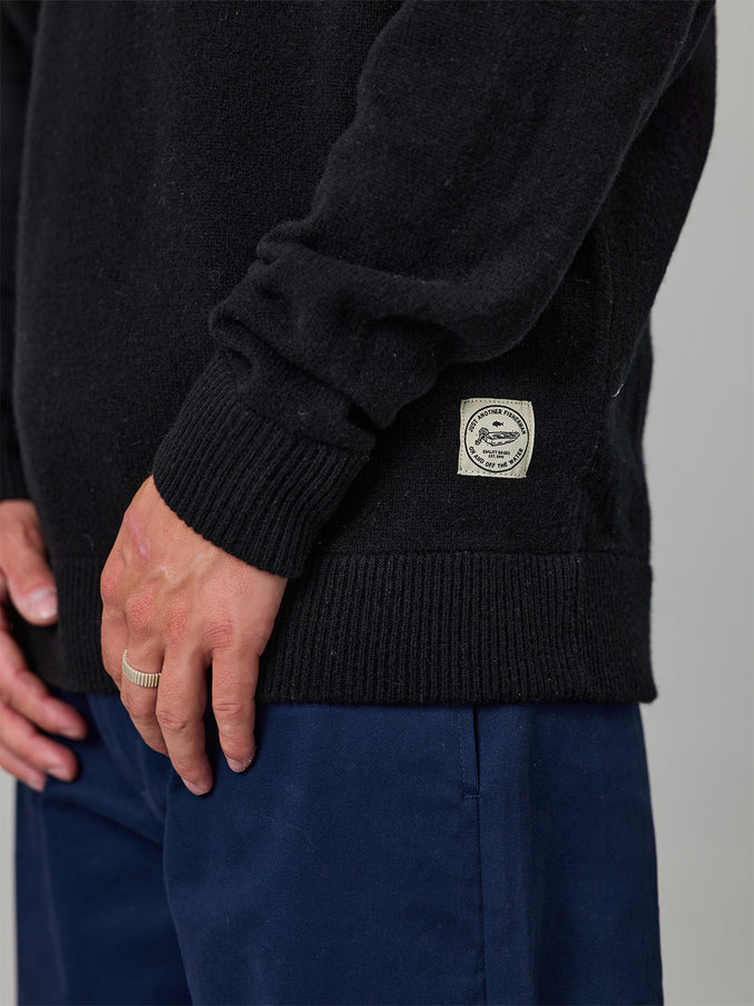 MERINO KEYPORT 1/4 ZIP - Black