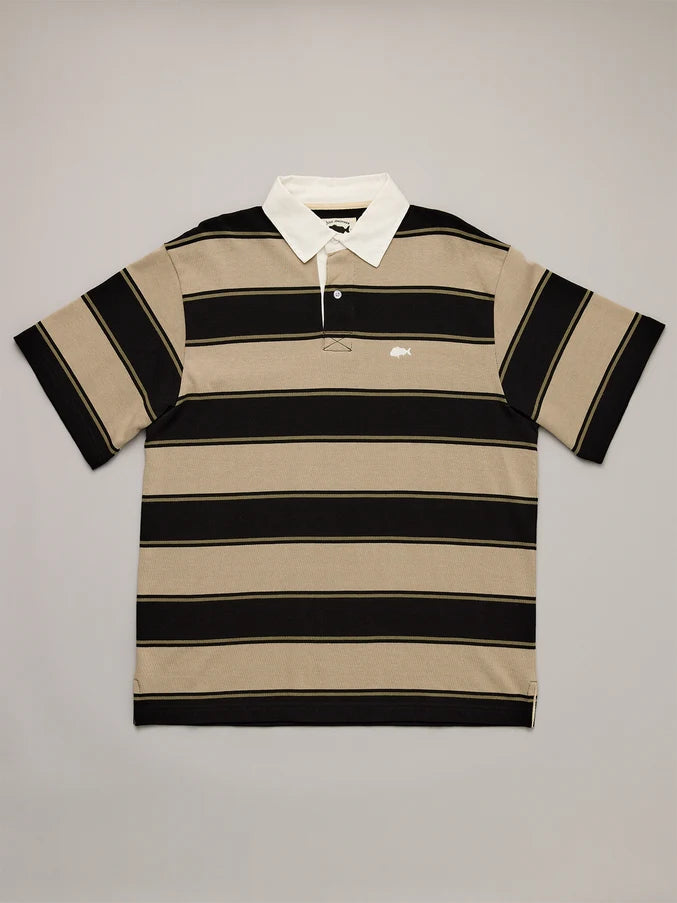 PORTSIDE POLO - CLAY / BROWN STRIPE