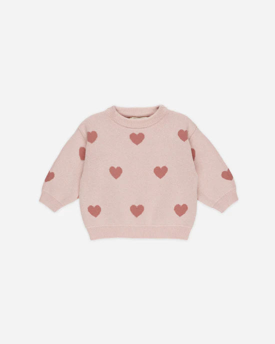 Heart Knit Sweater || Bubblegum