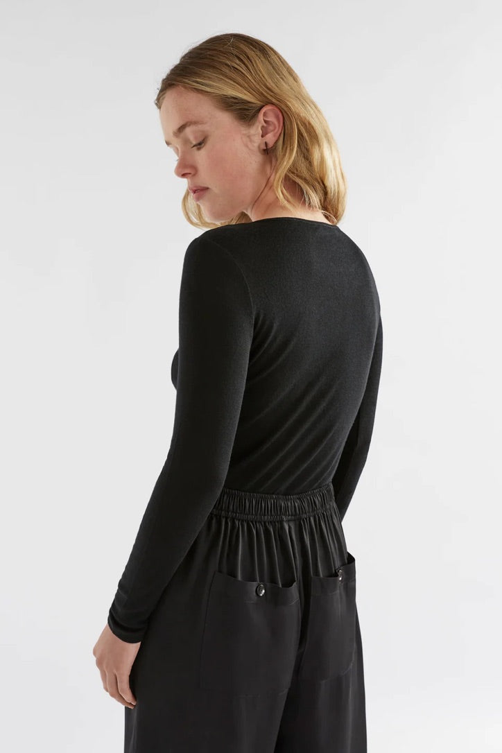 Merino Long Sleeve Top - Black