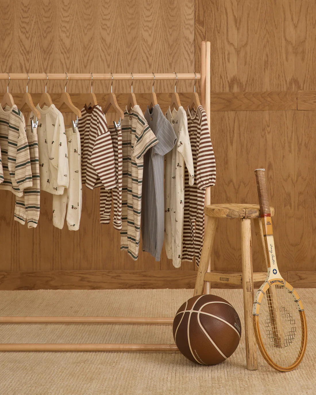 Henley Jumpsuit || Brown Stripe