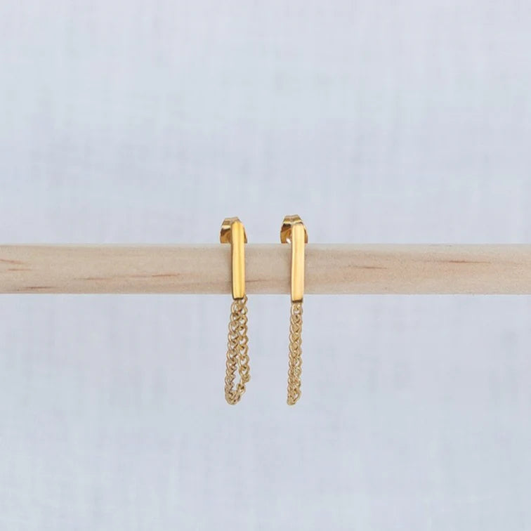 CHAIN BAR EARRINGS