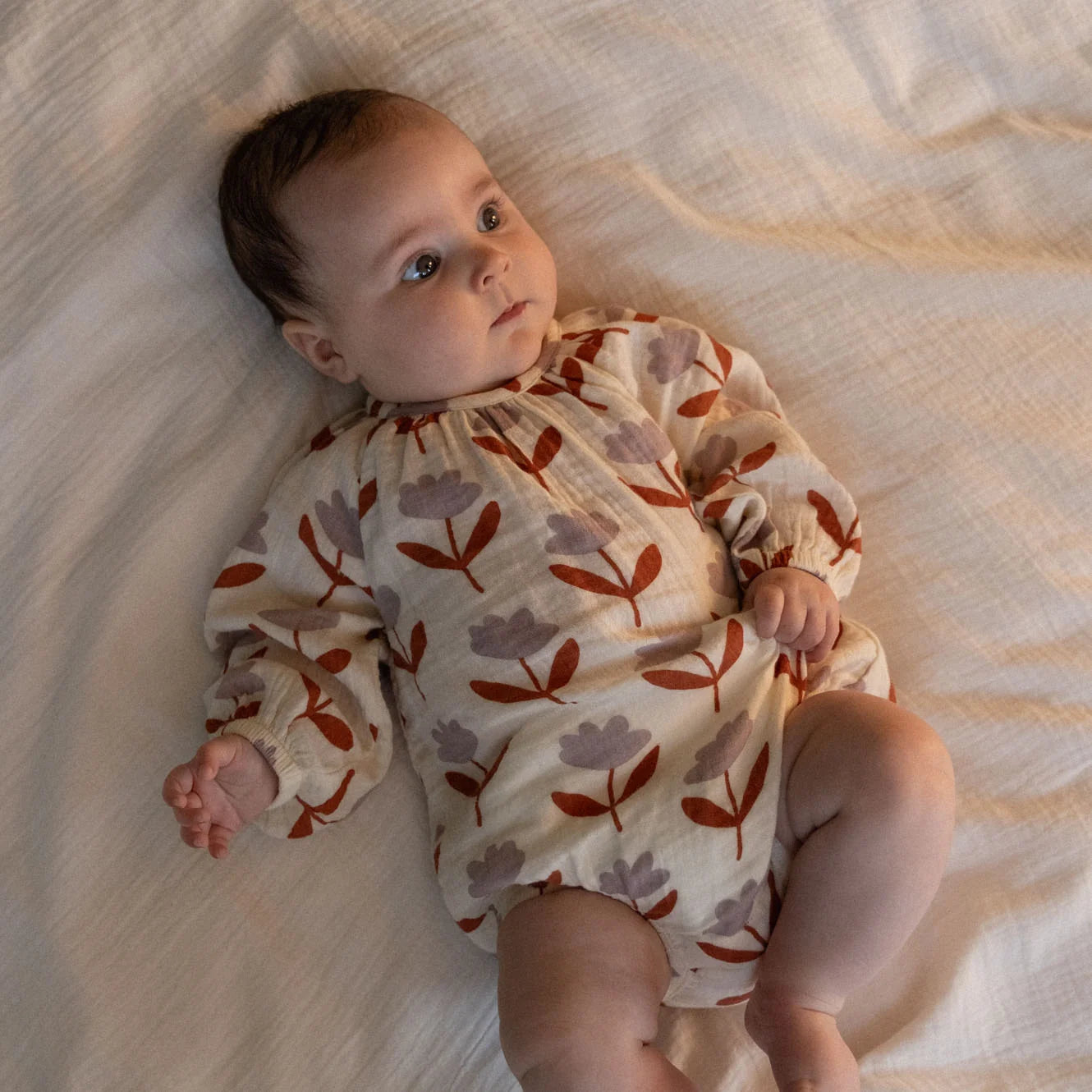 Meadow bodysuit - Muslin Fleurette print