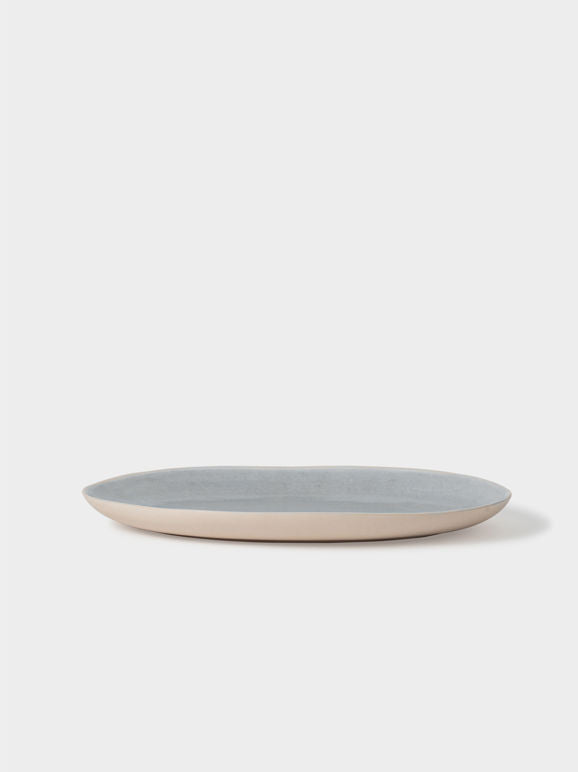 Finch Oval Platter - Grey/Natural