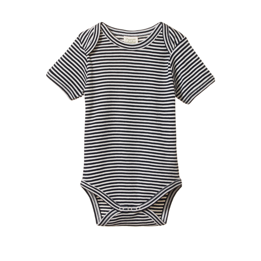 Short Sleeve Bodysuit - NAVY STRIPE