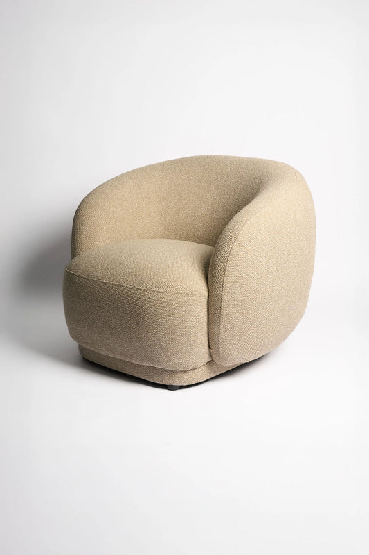 French Swivel Chair- Beige