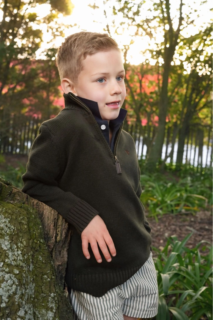 Charlie Knit Jumper - Dark Green