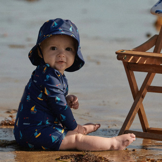 One piece Bathing trunks -Regatta Navy Print