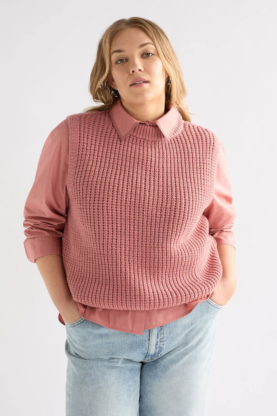 Arp Vest- CLAY PINK