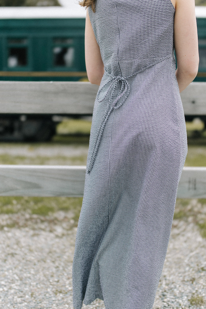 Claudia dress - black/white gingham