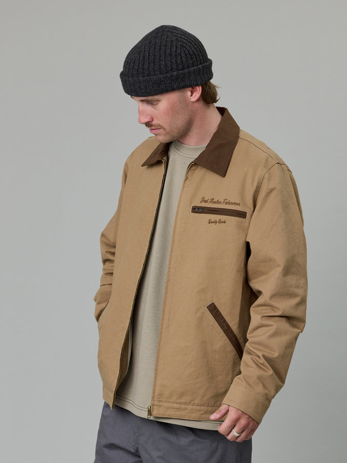HELMSMANS JACKET - BEIGE/BROWN