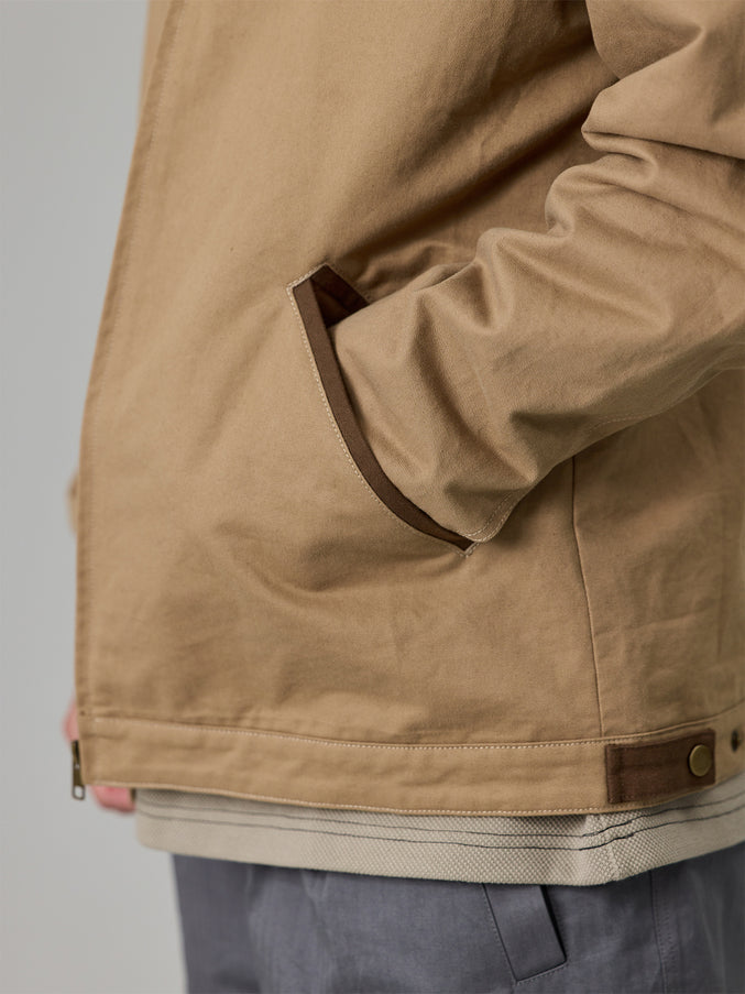 HELMSMANS JACKET - BEIGE/BROWN