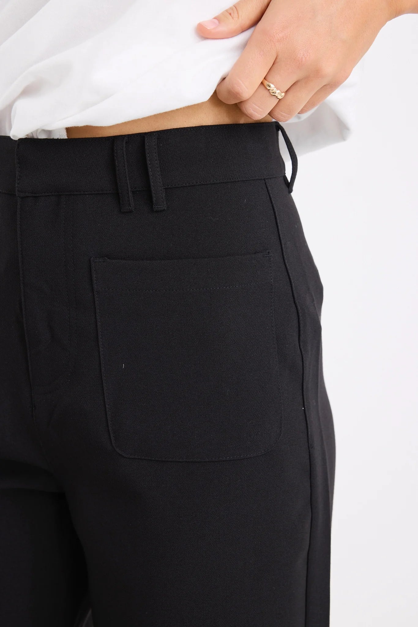Zoey High rise pants - Soft Black