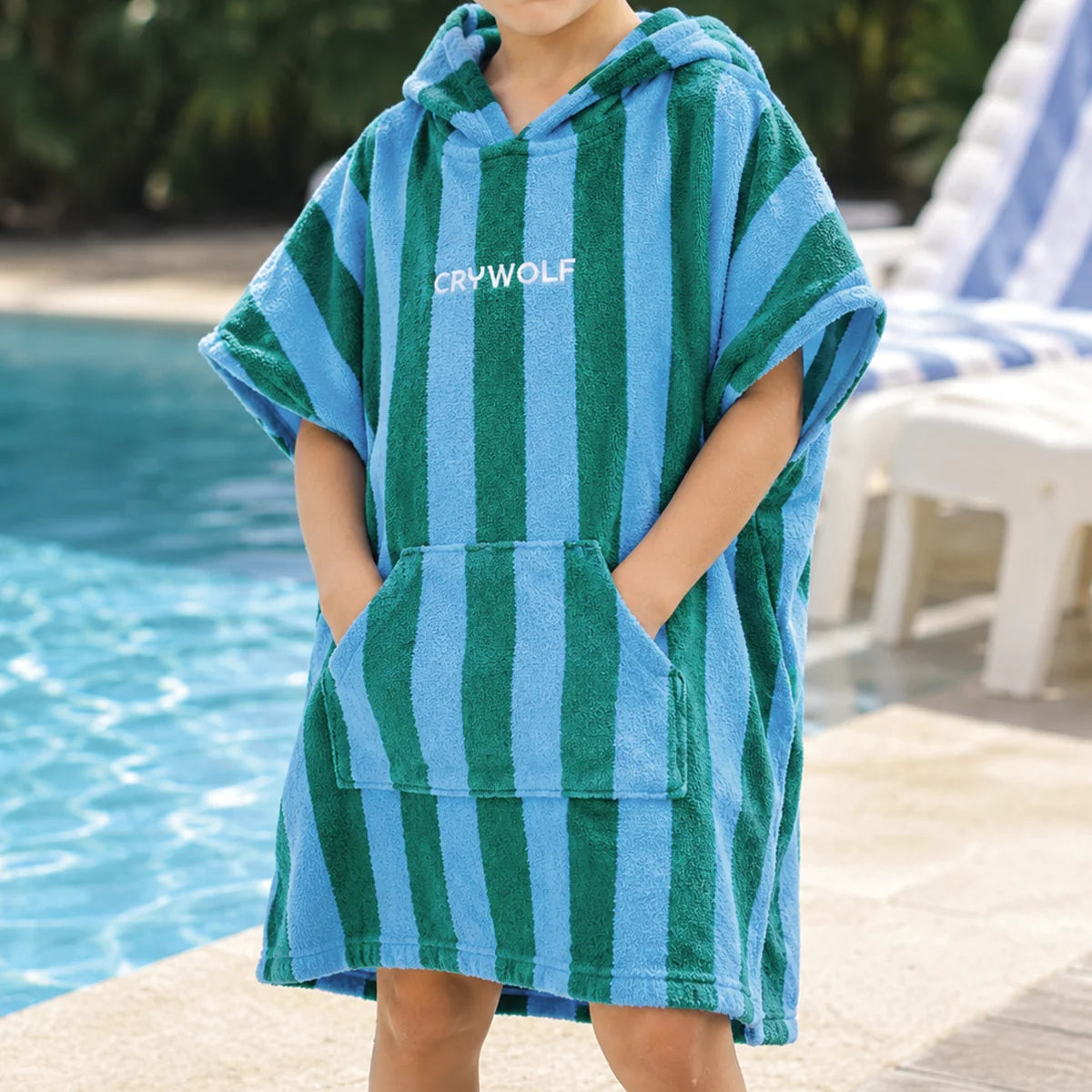 HOODED TOWEL Deck Stripe