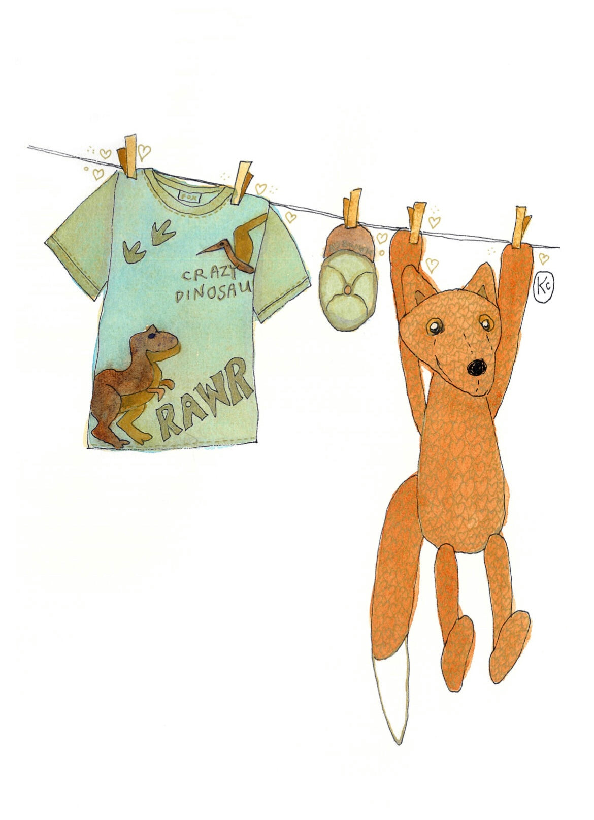 Card Boy washing line