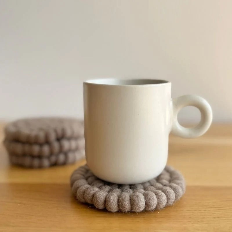 Felt Ball Coasters - set of 4