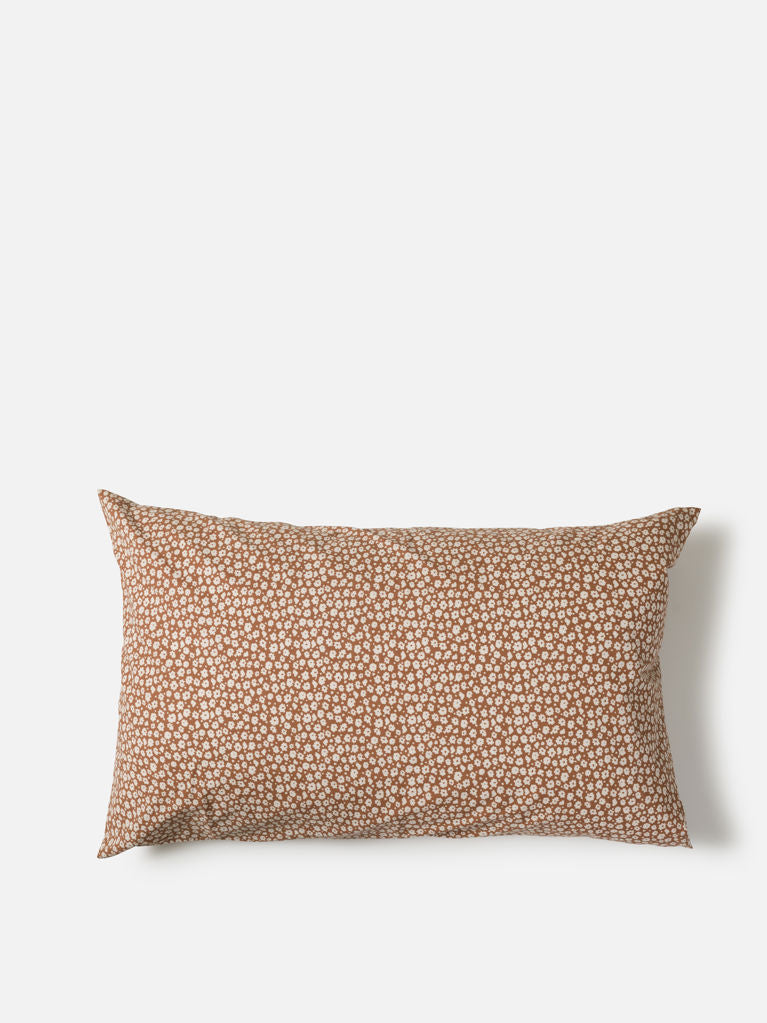 Forget Me Not Organic Cotton Pillowcase pair - Toffee/Nougat