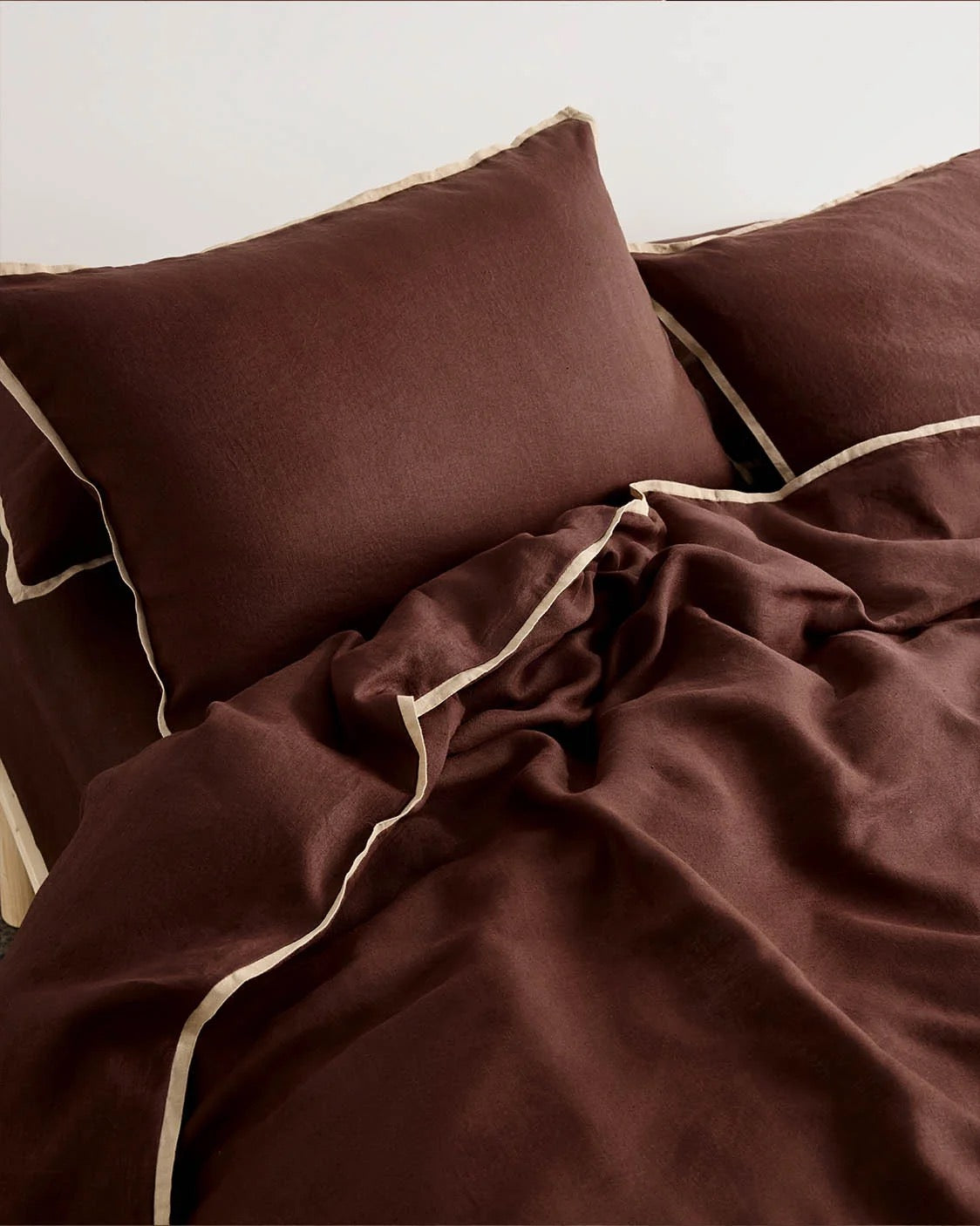 Linen Quilt Cover - Brown Sugar